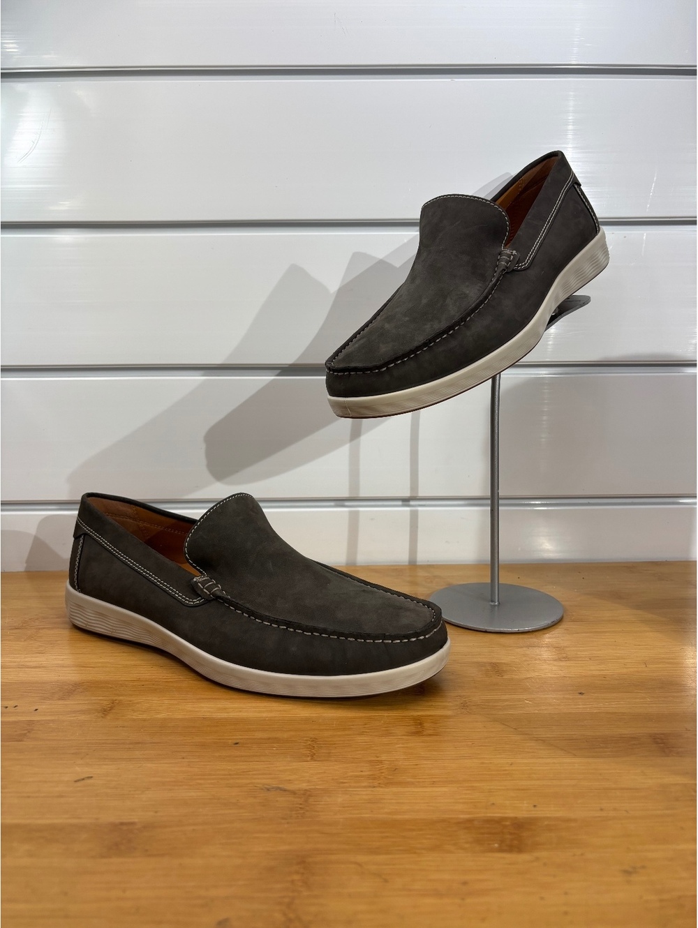 Ecco S Lite Moc Men's Gray Suede Loafers Size 44 US 10-10.5